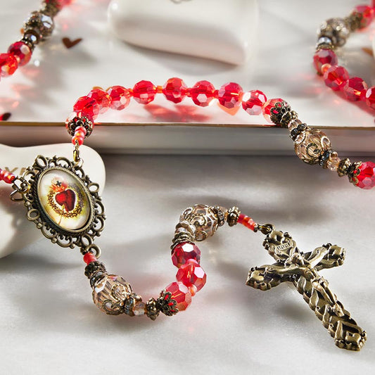 17 1/4” Rosario del Sagrado Corazón de Jesus