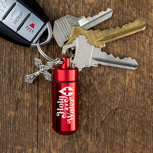 CATHOLIC HOLY WATER BOTTLE KEYCHAIN KIT (Copy)