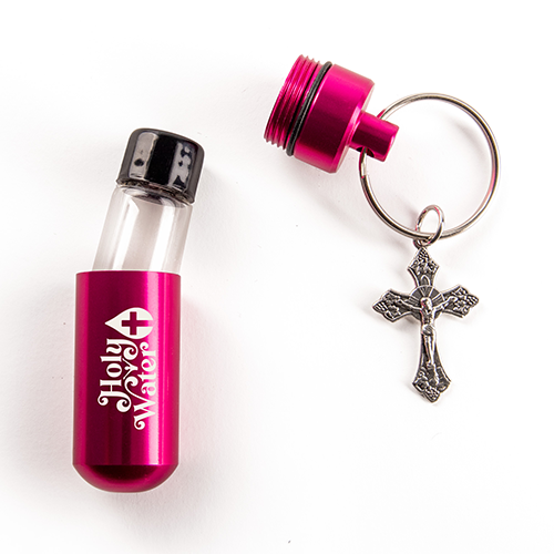 CATHOLIC HOLY WATER BOTTLE KEYCHAIN KIT