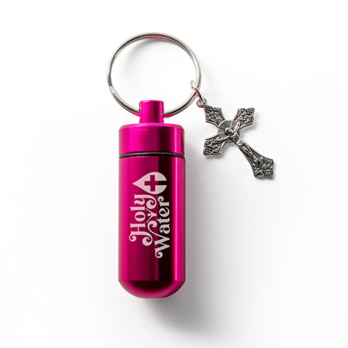CATHOLIC HOLY WATER BOTTLE KEYCHAIN KIT