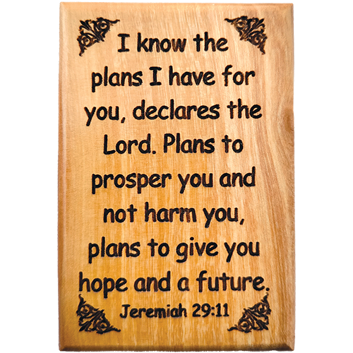 FRIDGE MAGNETS, I KNOW THE PLANS - JEREMIAH 29:11