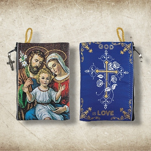 Rosary pouch. Holy Family & God is Love
